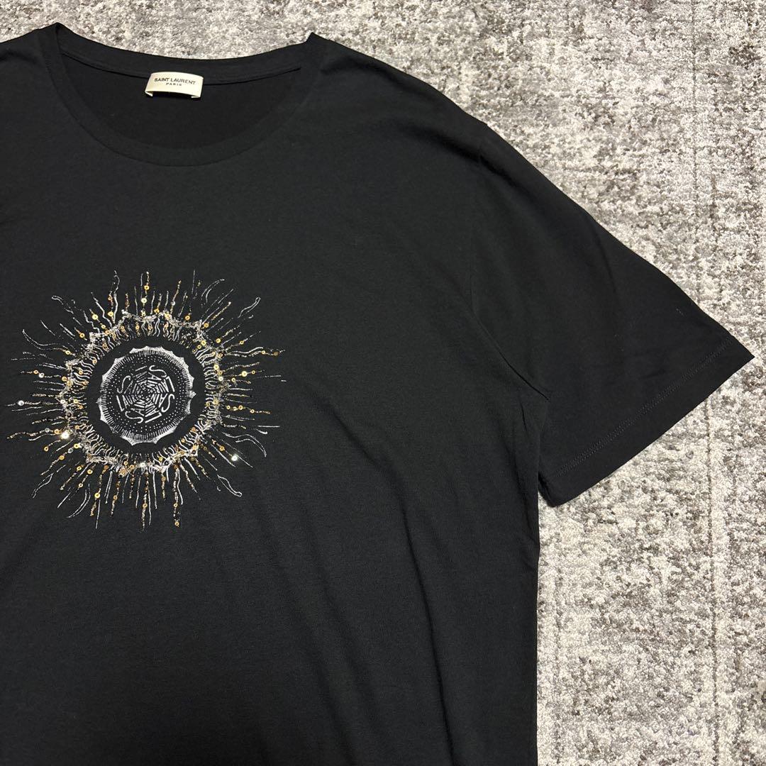 SAINT LAURENT PARIS スパンコールTシャツ