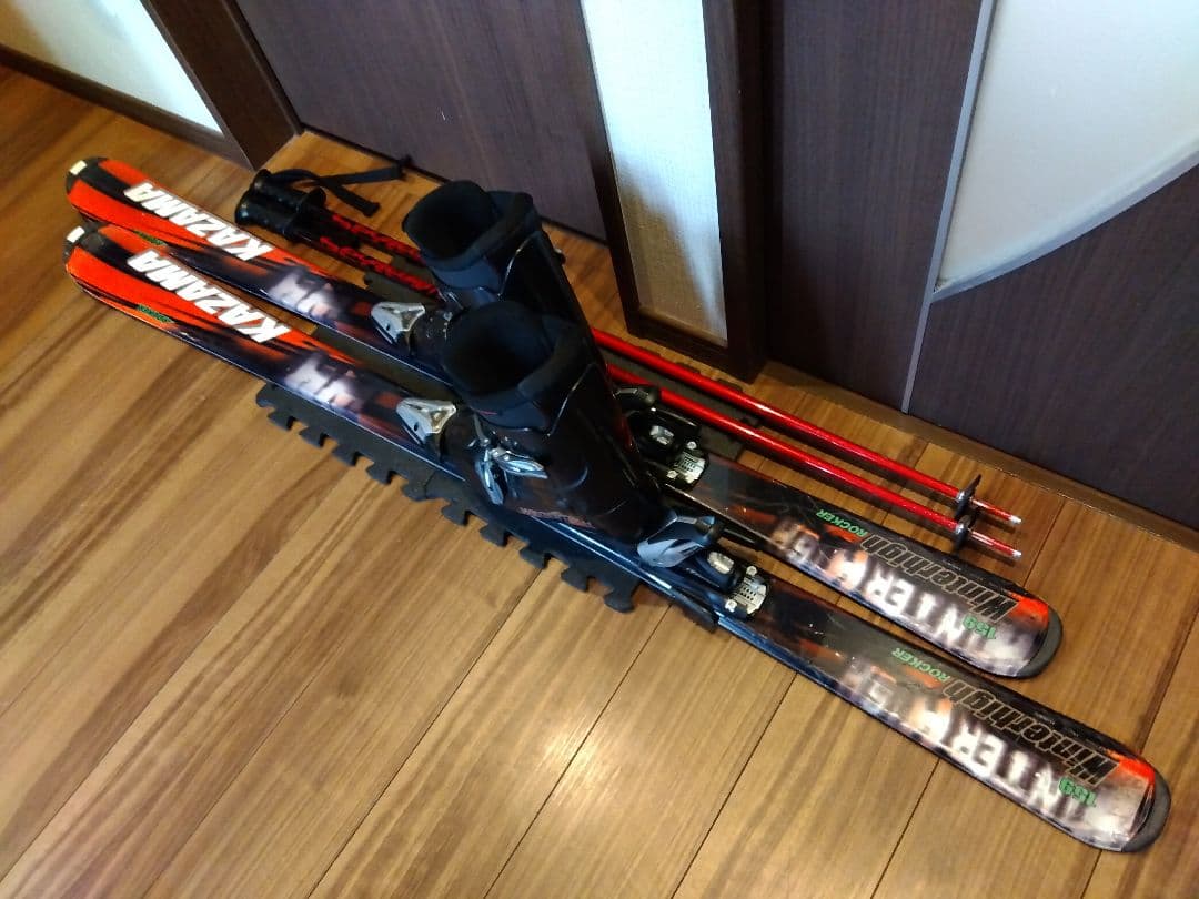 程度良好❗️KAZAMA 男女兼用/スキーセット・メンテ・WAX済み✔