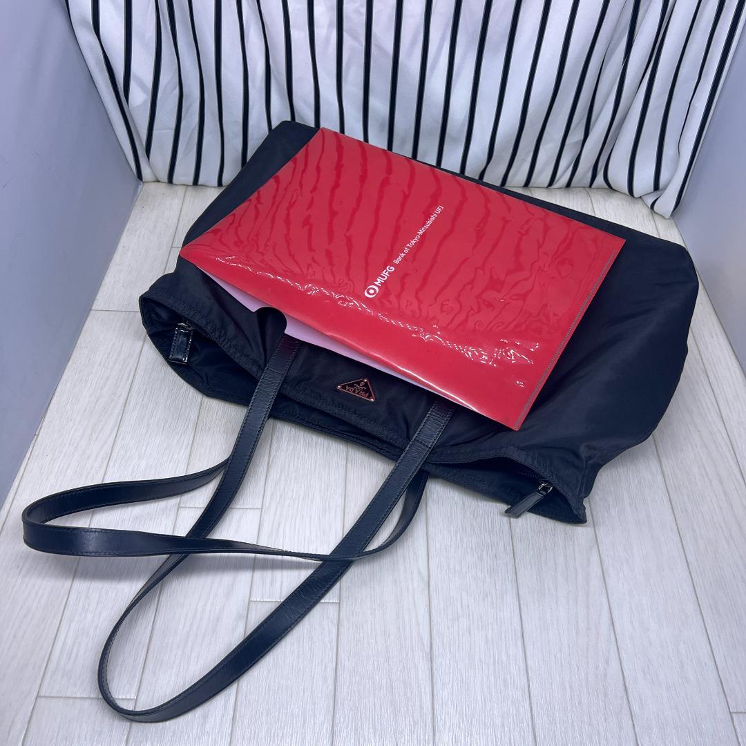 【美品】PRADA×プラダ A4収納可能トートバッグ