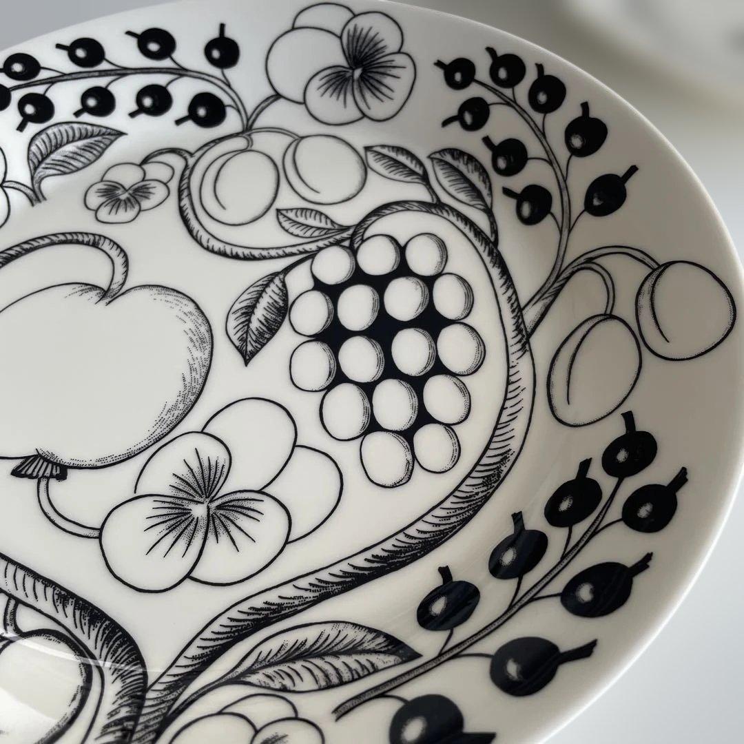 ARABIA Paratiisi ブラック26cmプレート16.5cmプレート