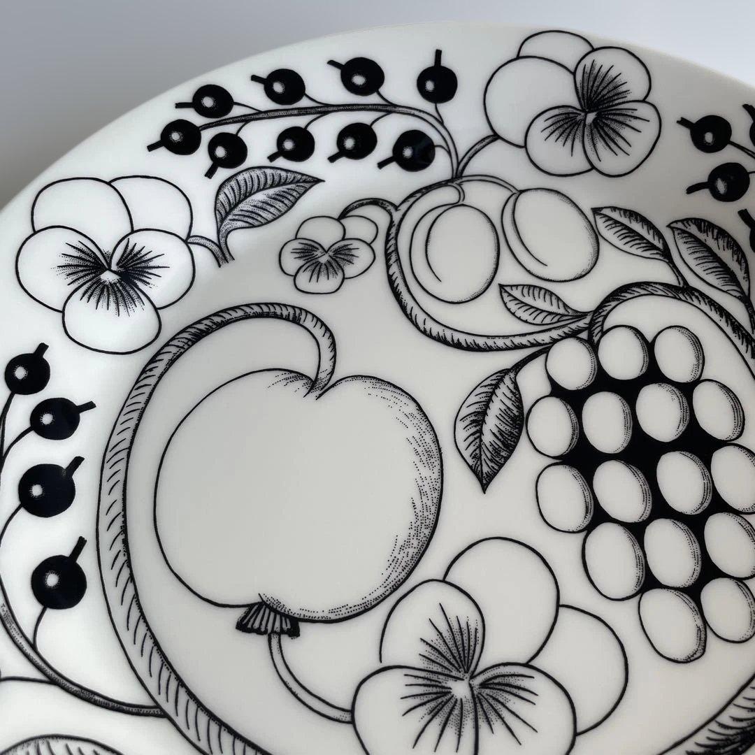 ARABIA Paratiisi ブラック26cmプレート16.5cmプレート