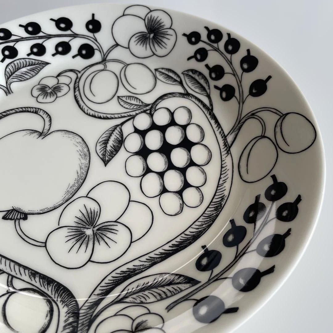 ARABIA Paratiisi ブラック26cmプレート16.5cmプレート