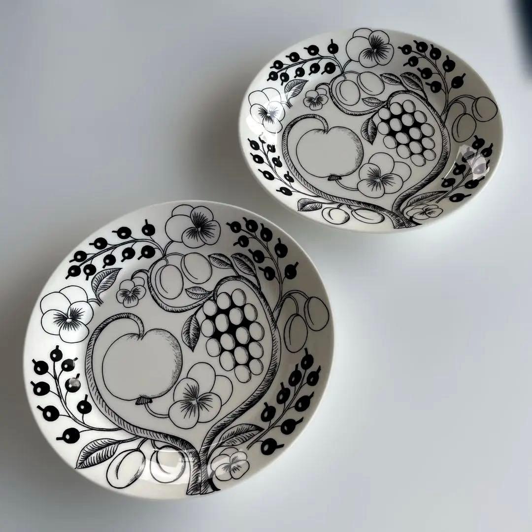 ARABIA Paratiisi ブラック26cmプレート16.5cmプレート