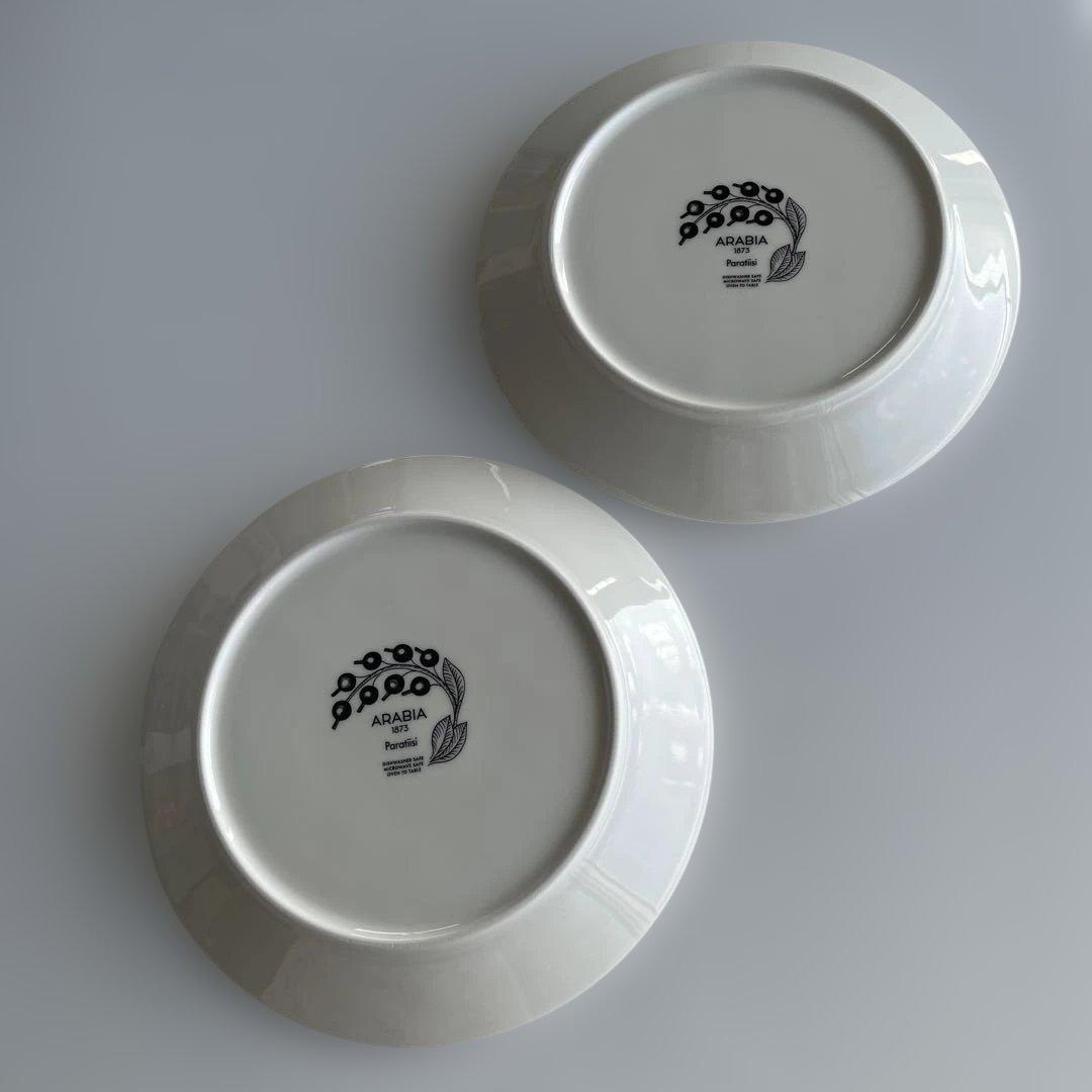 ARABIA Paratiisi ブラック26cmプレート16.5cmプレート