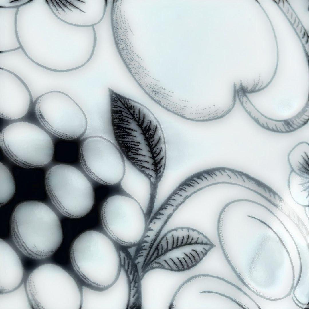 ARABIA Paratiisi ブラック26cmプレート16.5cmプレート