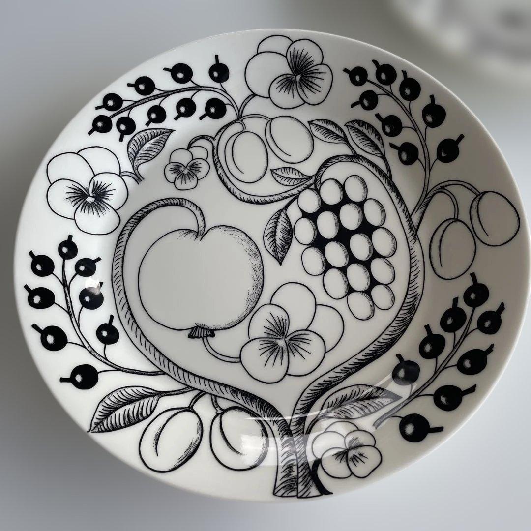 ARABIA Paratiisi ブラック26cmプレート16.5cmプレート