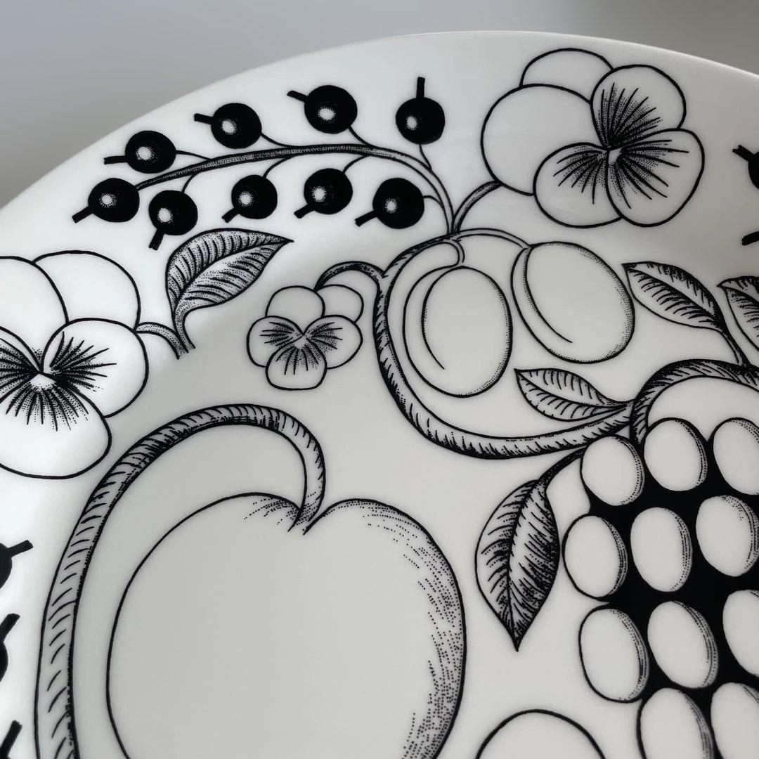 ARABIA Paratiisi ブラック26cmプレート16.5cmプレート