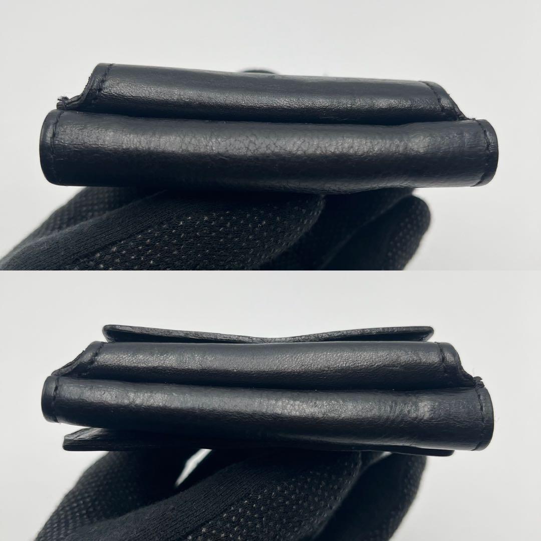 希少 イルビゾンテ 三つ折り財布 ブラック レザー