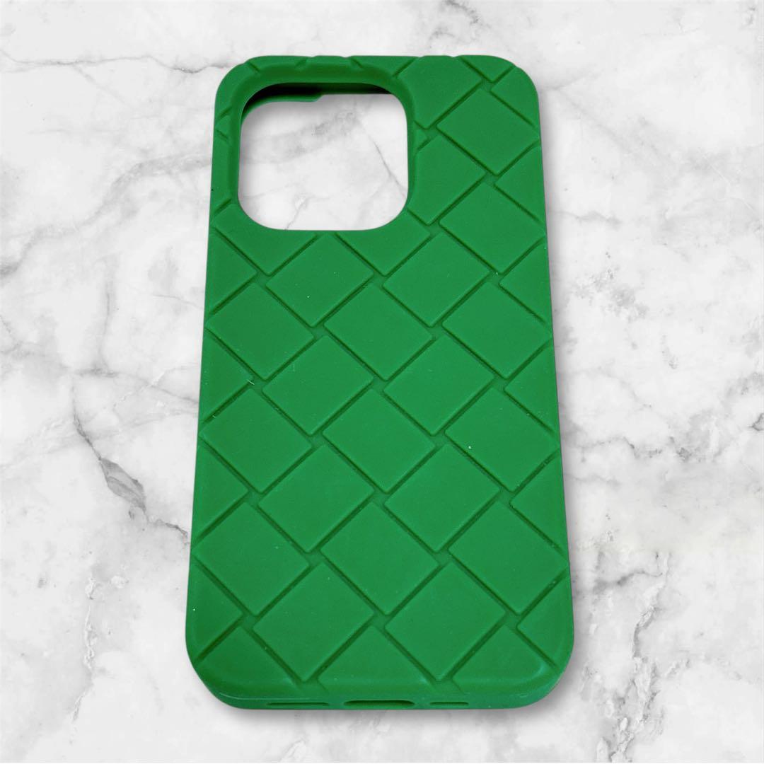 未使用級　ボッテガ Bottega Veneta グリーンiPhone14Pro
