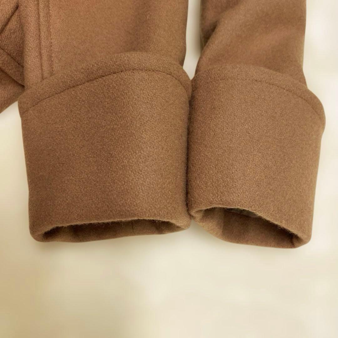 【美品】ブルーレーベル ウール メルトン コート 36 ダブルブレスト　キャメル