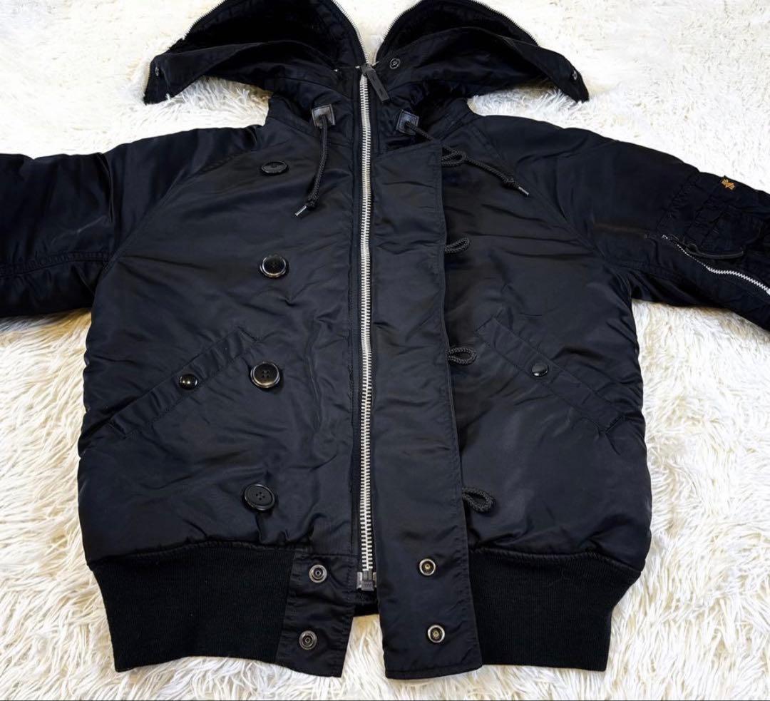 Alpha N-2B フライトジャケット　 y2k 短丈　Lサイズ ブラック