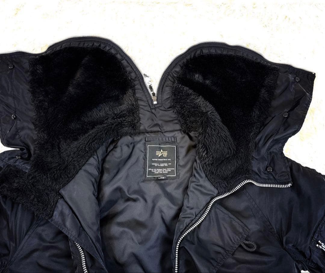 Alpha N-2B フライトジャケット　 y2k 短丈　Lサイズ ブラック