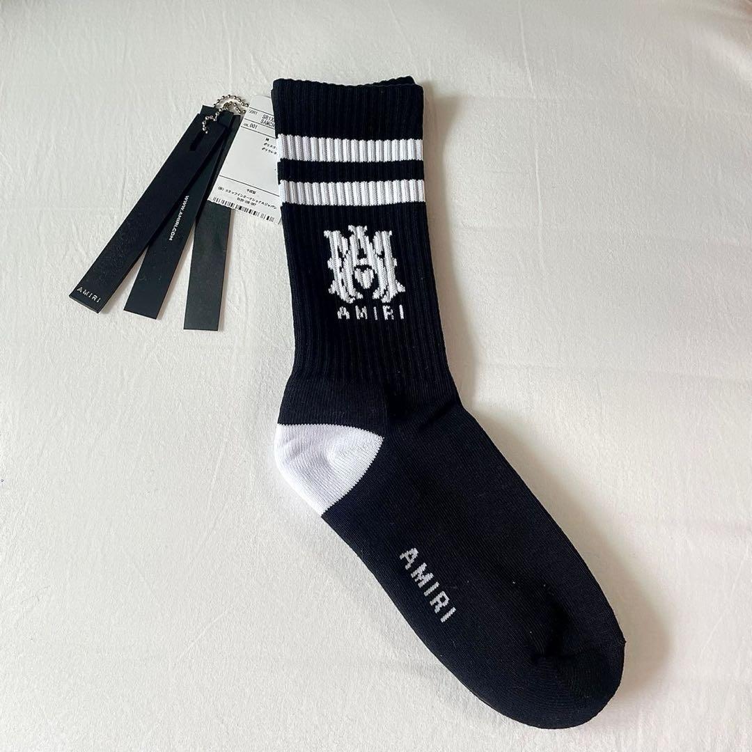 AMIRI ストライプ ロゴ ソックス