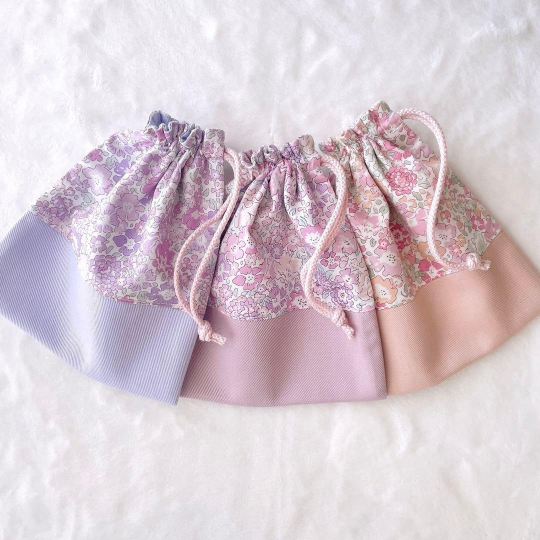 〈29〉yuuum様　リバティ ハンドメイド 入園 入学 手提げバッグ 上履き袋