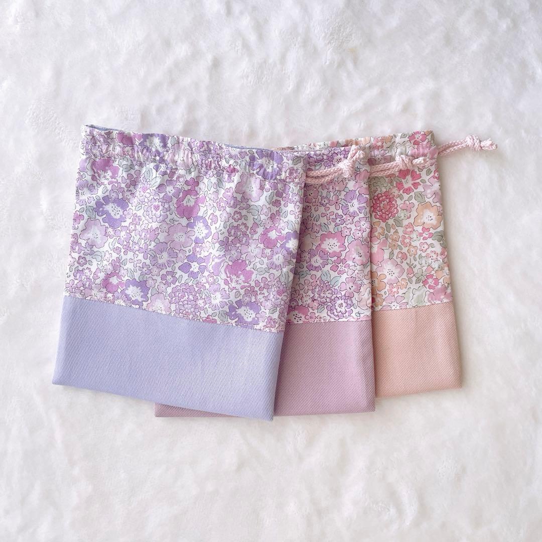 〈29〉yuuum様　リバティ ハンドメイド 入園 入学 手提げバッグ 上履き袋