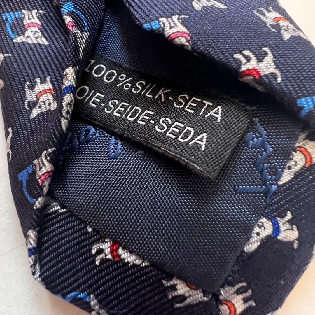 Salvatore Ferragamo フェラガモ ネクタイ 犬柄 アニマル