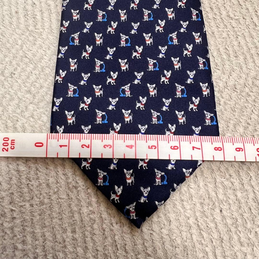 Salvatore Ferragamo フェラガモ ネクタイ 犬柄 アニマル