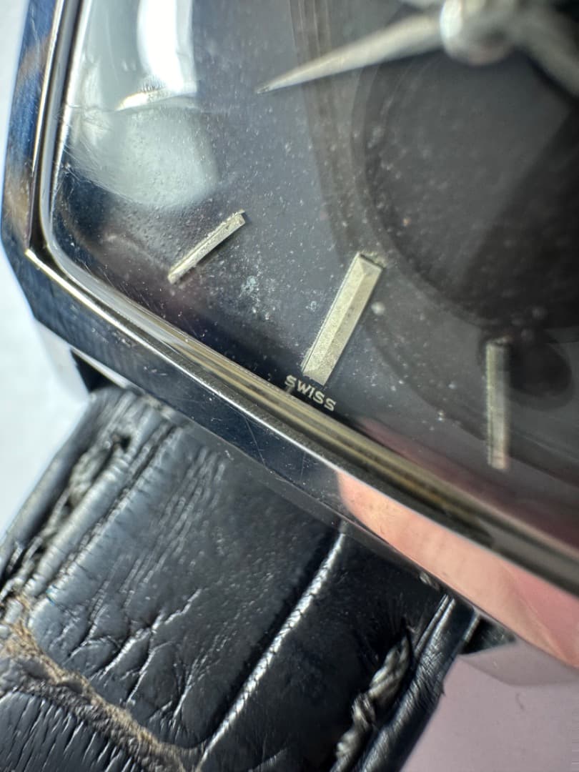 ジラールペルゴ 1950s 17石自動巻Cal.21 130 スクエア クロコ革