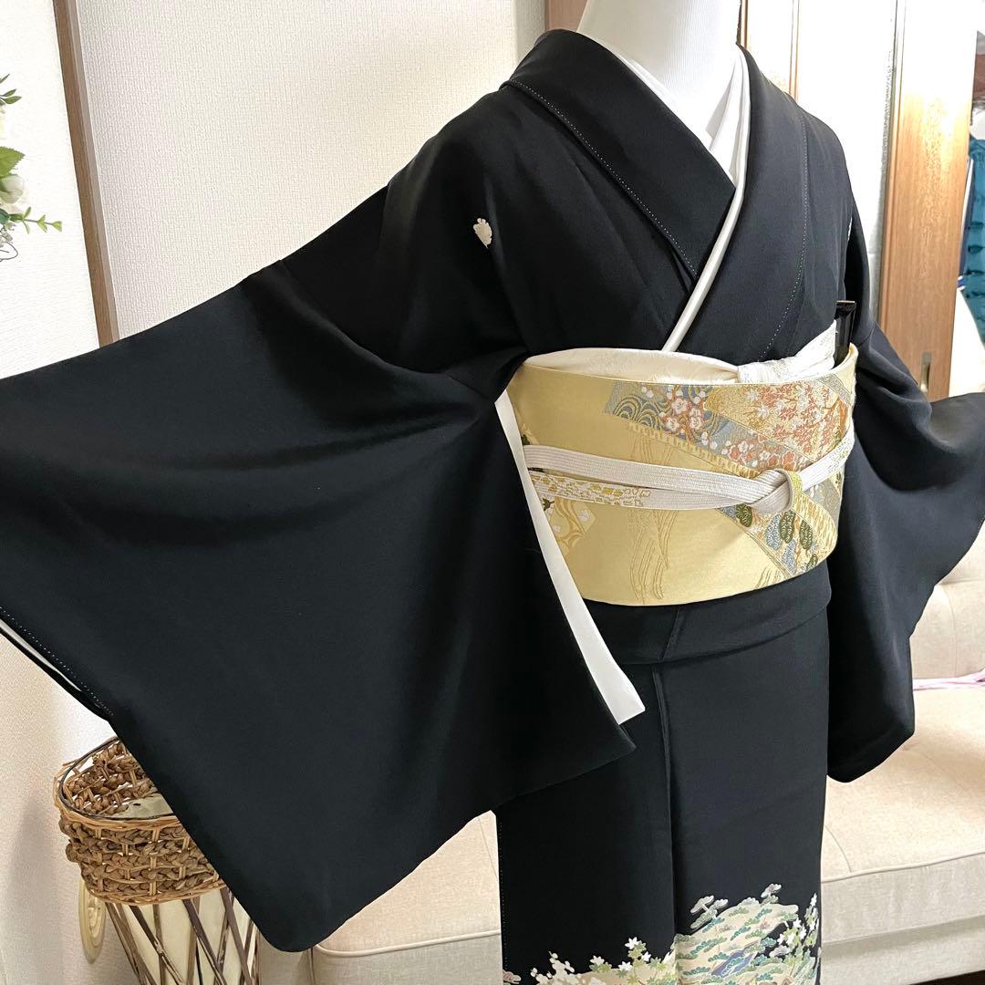 黒留袖 親族 結婚式 披露宴 母 袋帯 フルセット 袷 着物 和装 ウェディング