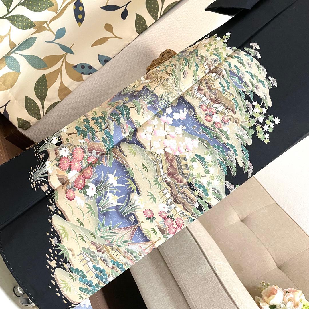 黒留袖 親族 結婚式 披露宴 母 袋帯 フルセット 袷 着物 和装 ウェディング