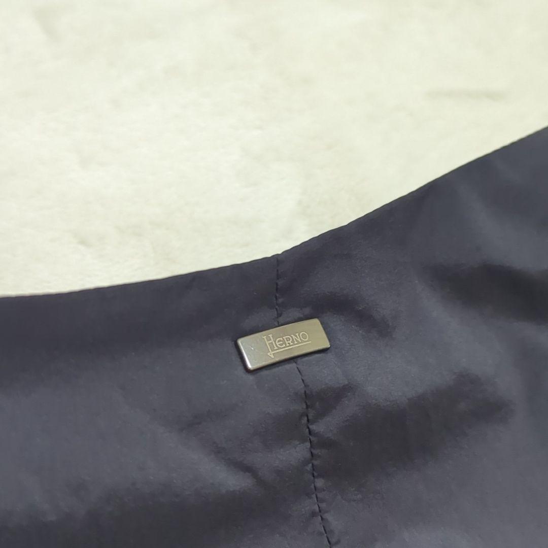 未使用級 48 HERNO LEGEND ダウンベスト シングルボタン ネイビー