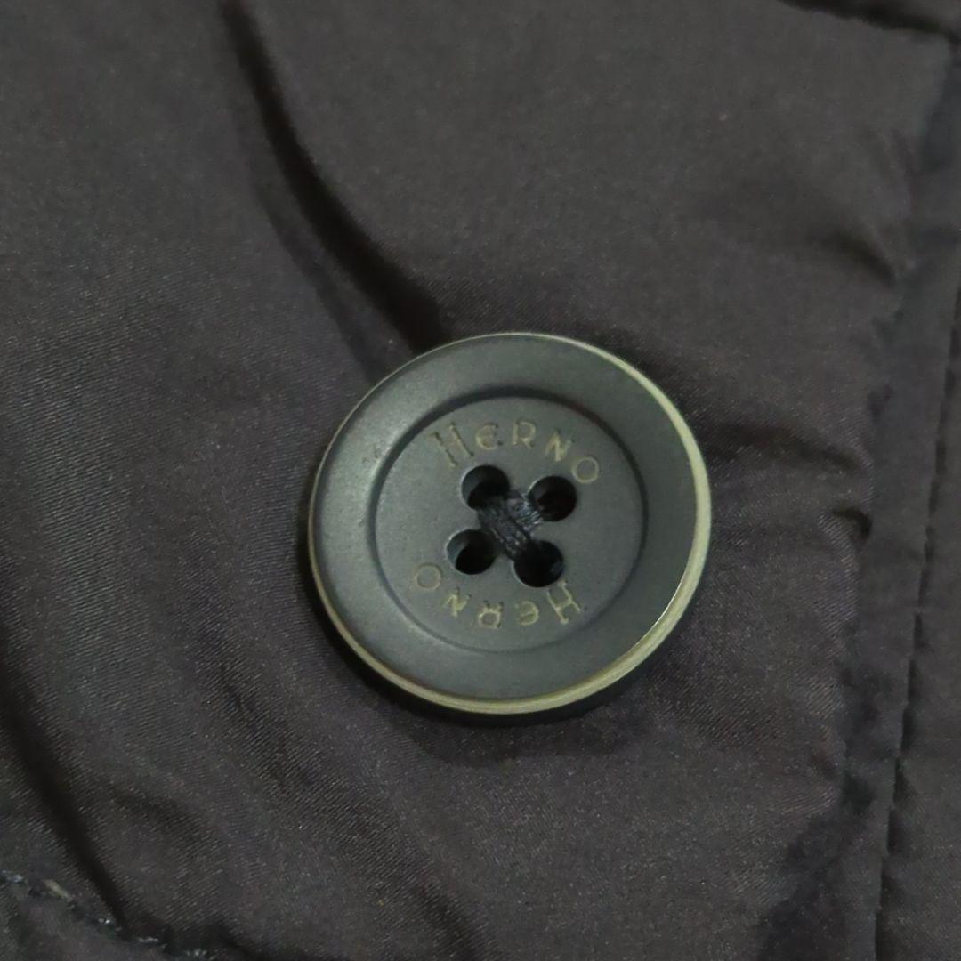 未使用級 48 HERNO LEGEND ダウンベスト シングルボタン ネイビー