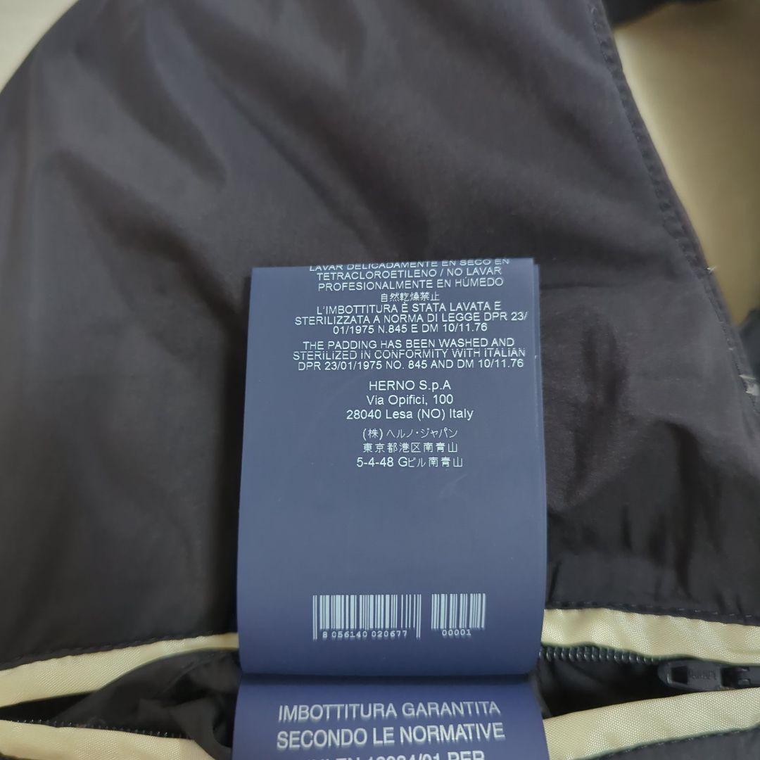 未使用級 48 HERNO LEGEND ダウンベスト シングルボタン ネイビー