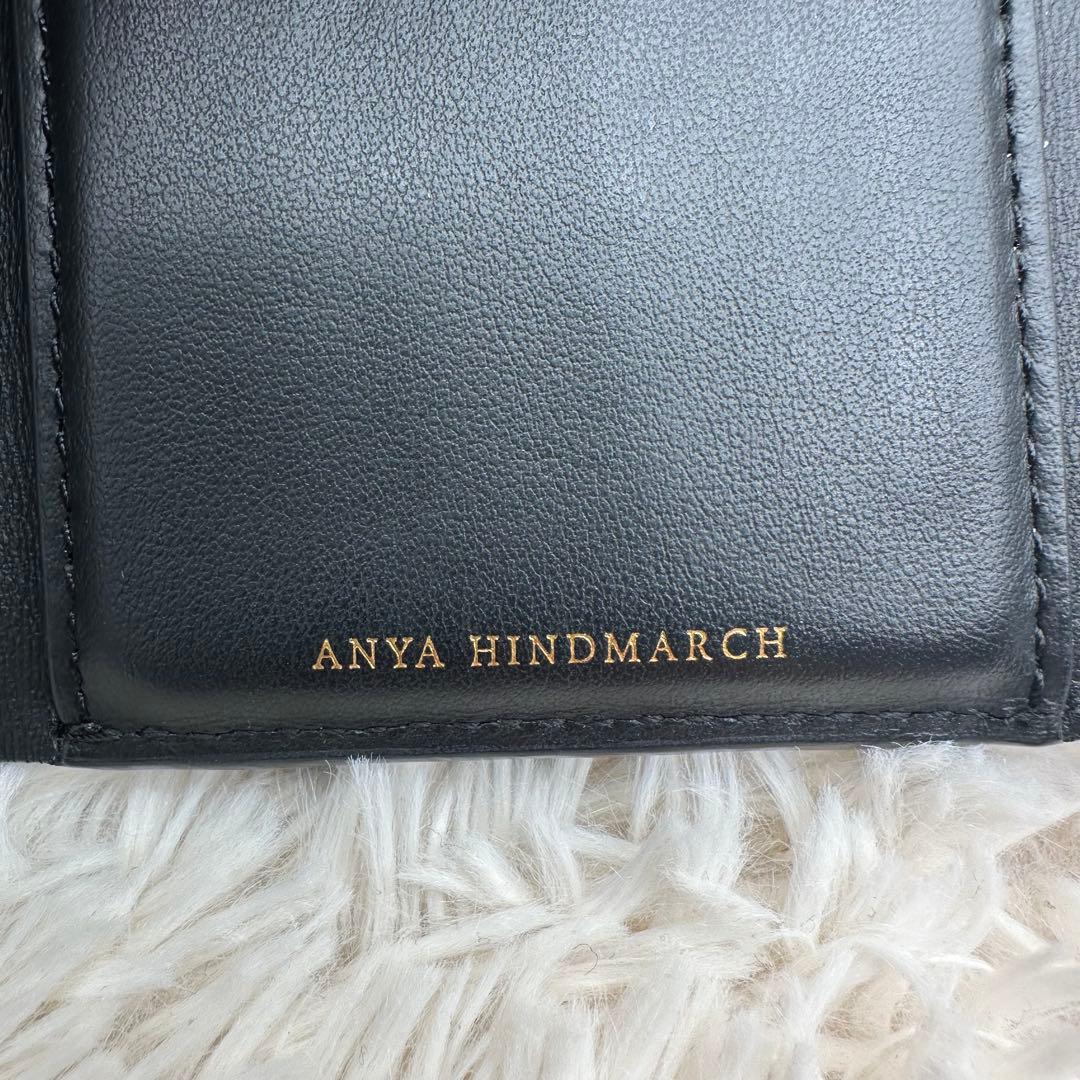 ✨美品✨アニヤハイドマーチ　三つ折り財布　アイズ　レザー　黒