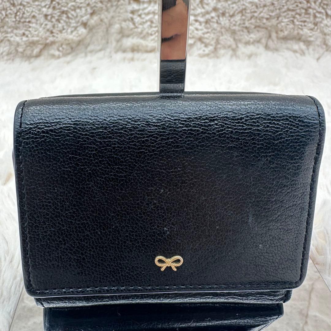 ✨美品✨アニヤハイドマーチ　三つ折り財布　アイズ　レザー　黒