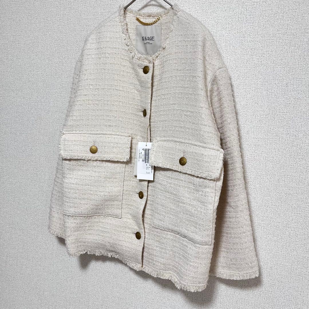 ぽん　　 レサージュ　GIOLICA ツイード　ジャケット