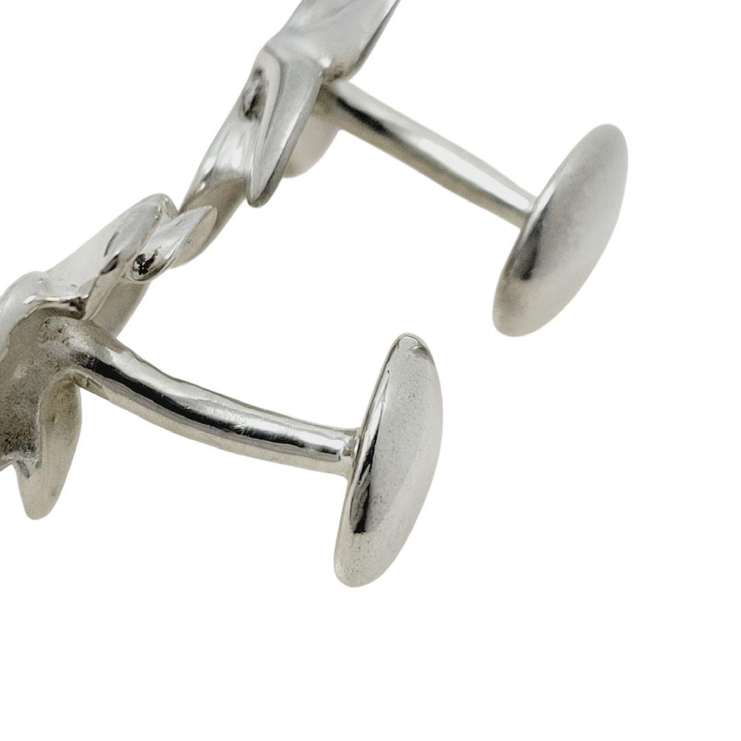 【美品】アンジェラカミングス カフリンクス リーフ 925 シルバー