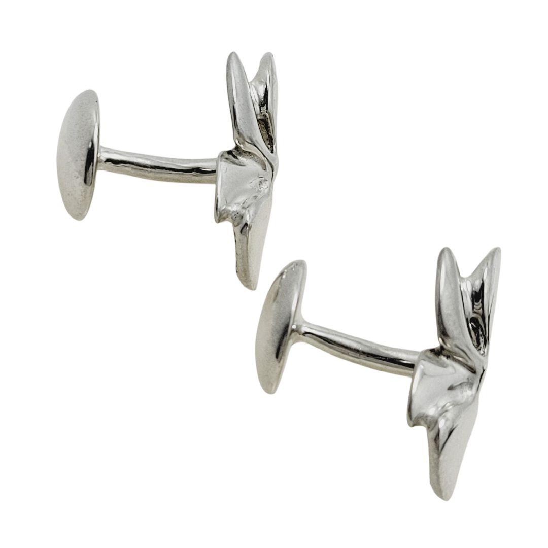 【美品】アンジェラカミングス カフリンクス リーフ 925 シルバー