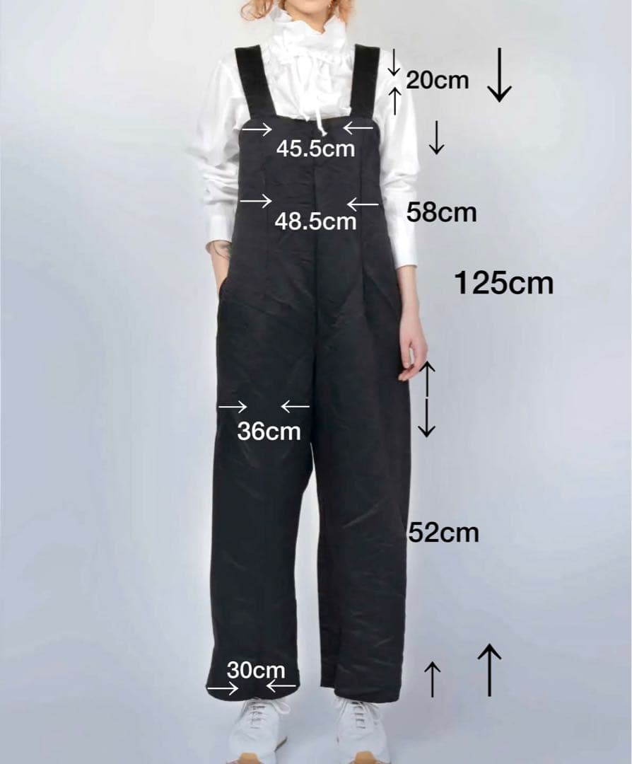 《23ss》 コムデギャルソン コムコム サテン ポリ縮 オールインワン S