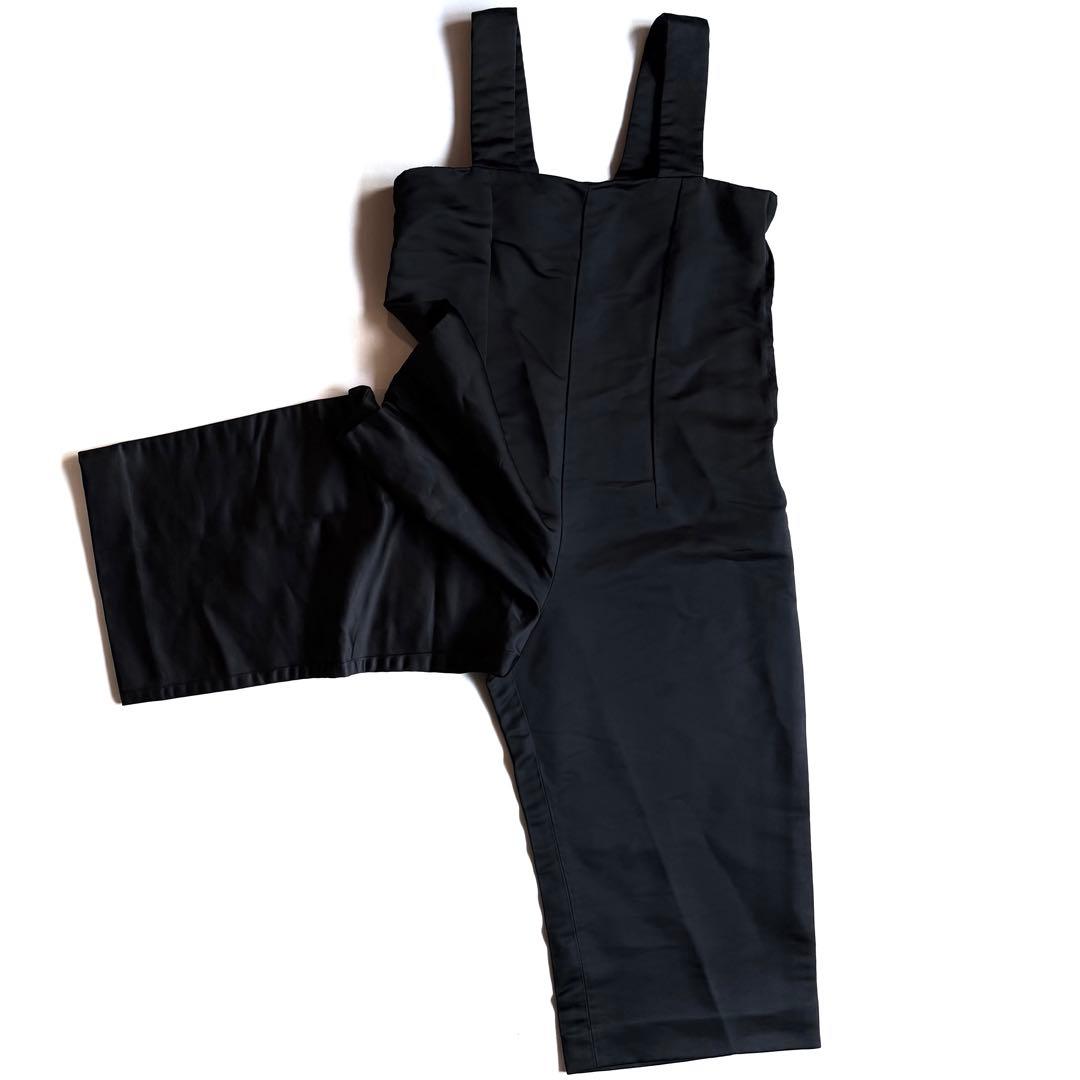 《23ss》 コムデギャルソン コムコム サテン ポリ縮 オールインワン S