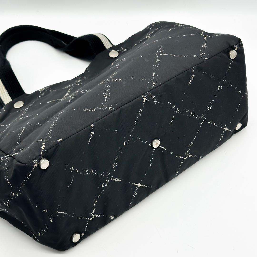 シャネル トラベルライン トートバッグ ナイロン ブラック