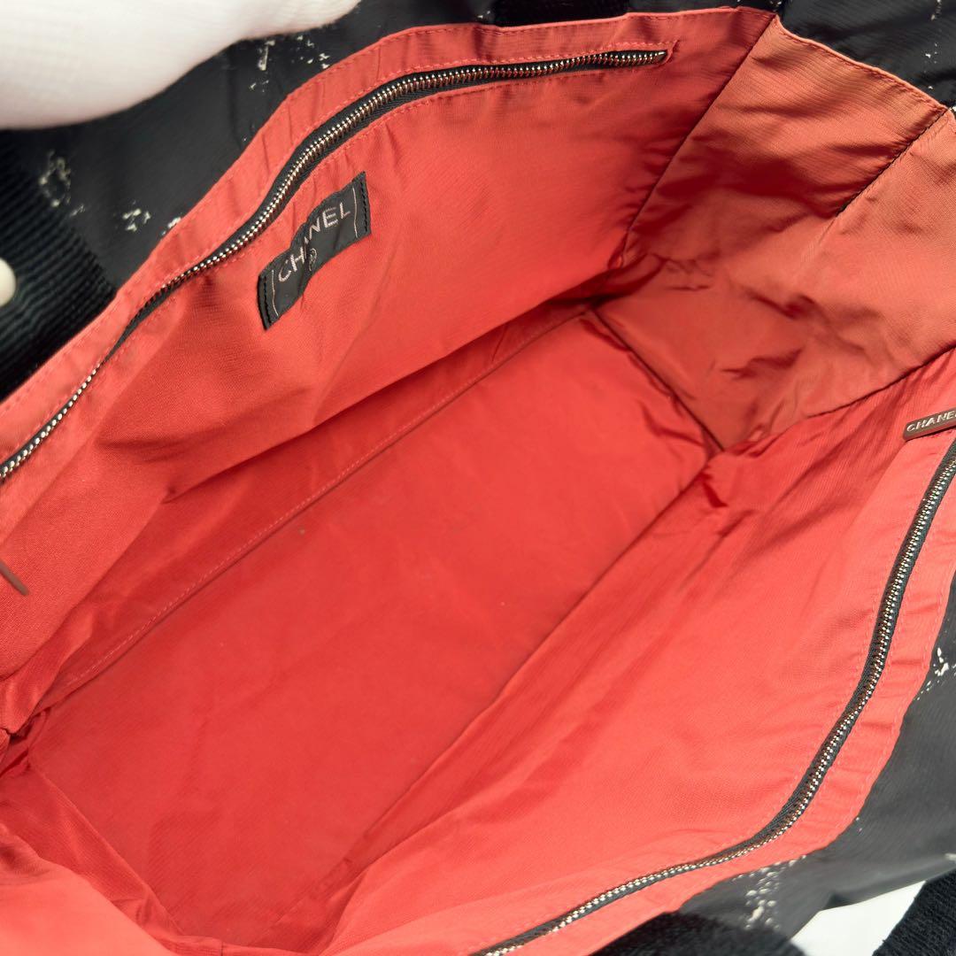 シャネル トラベルライン トートバッグ ナイロン ブラック