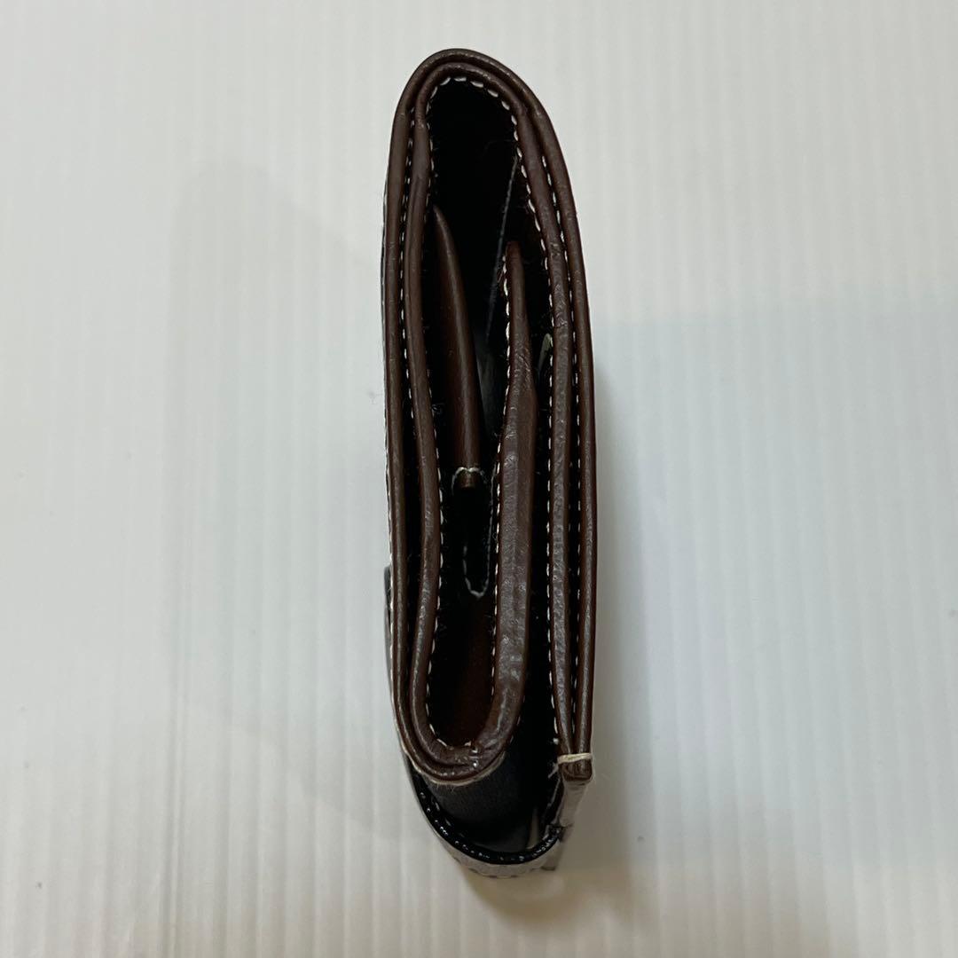 新品未使用【ハンティングワールド】折り財布 レザーキャンバス BOX型小銭入れ