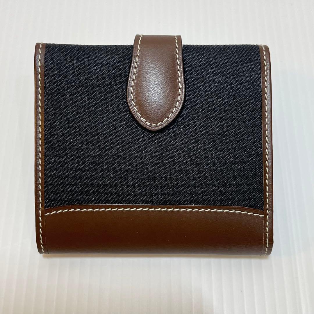 新品未使用【ハンティングワールド】折り財布 レザーキャンバス BOX型小銭入れ