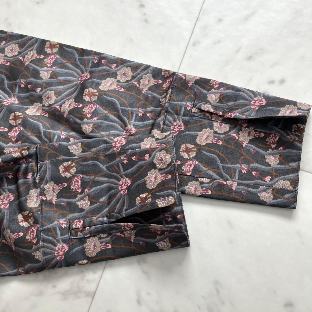 美品 ブルックスブラザーズ ロングワンピース 花柄 コットン アンティーク調