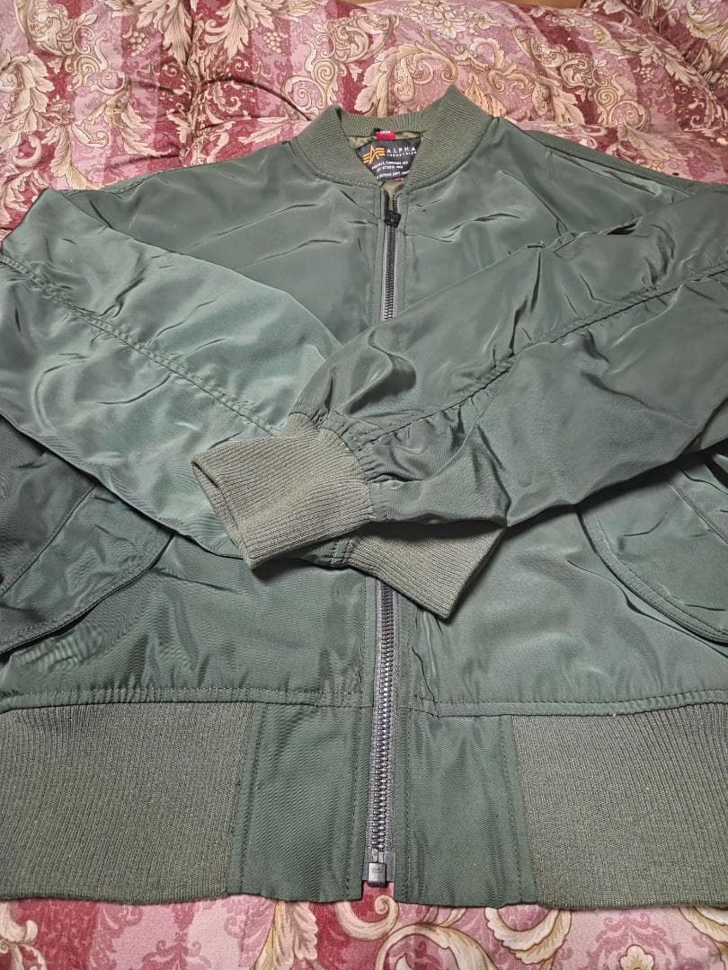 美品ALPHA MA-1 フライトジャケット オリーブグリーン