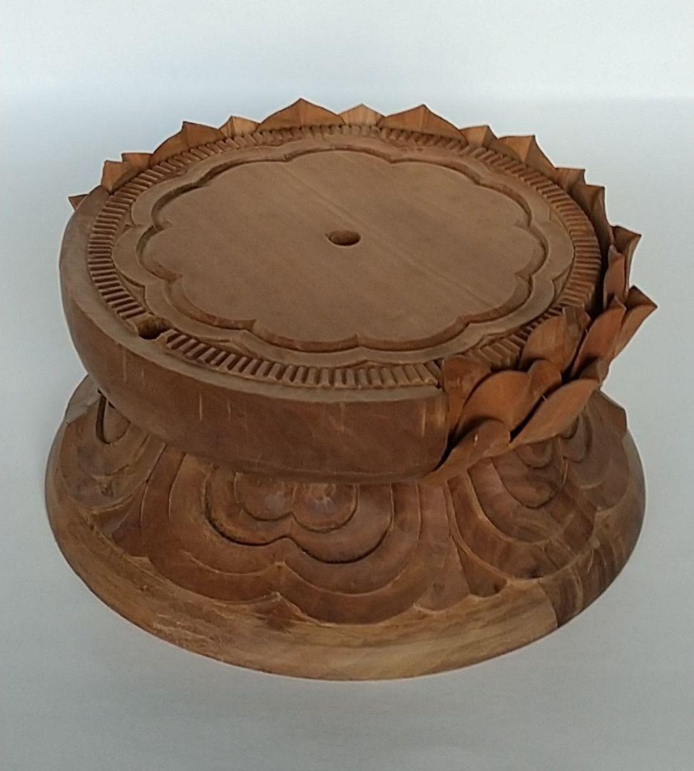 円台座のみ #490 ◆白檀 木彫 仏像