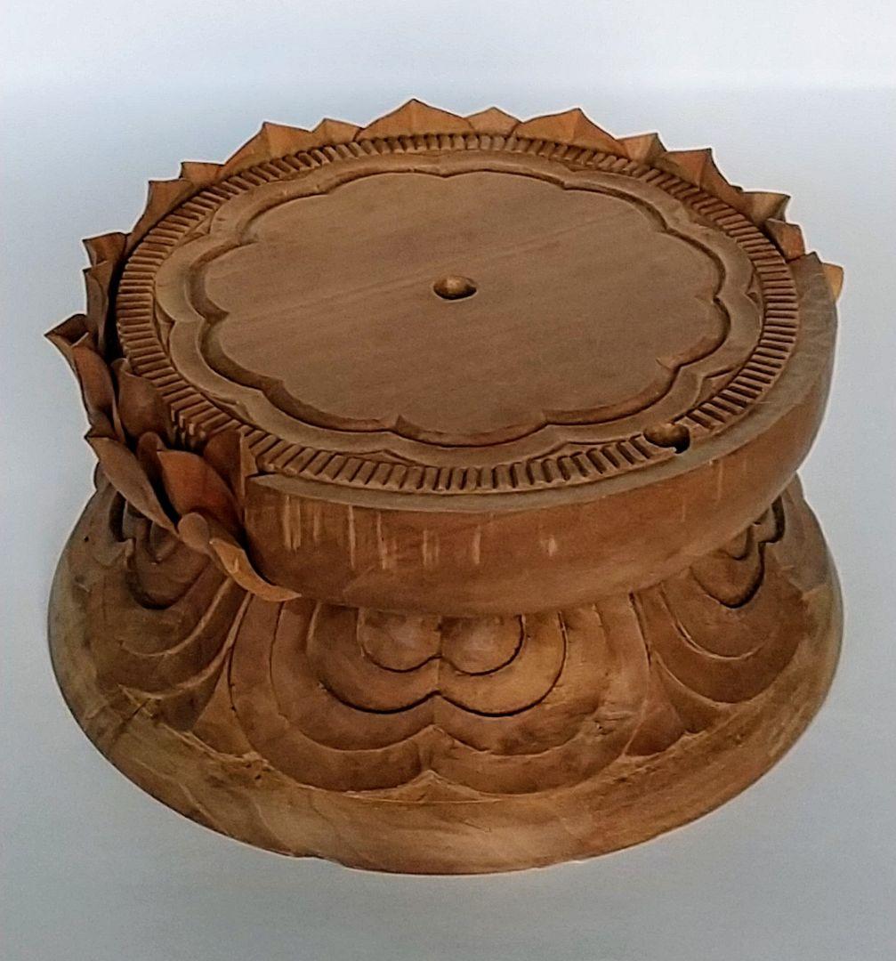 円台座のみ #490 ◆白檀 木彫 仏像