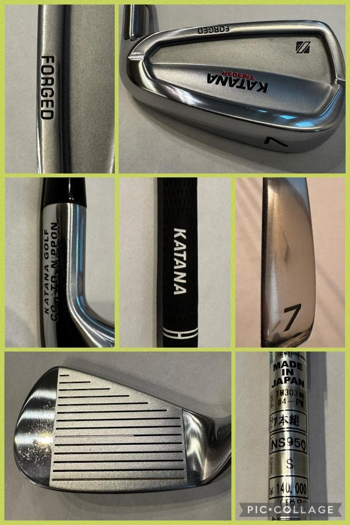 【状態：AA】鍛造アイアン：KATANA TM303R #4~PW 7本セット
