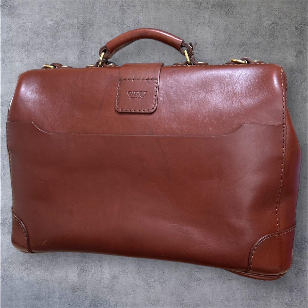C332/HERZ ヘルツ バッグ ブラウン レザー 2way ビジネス