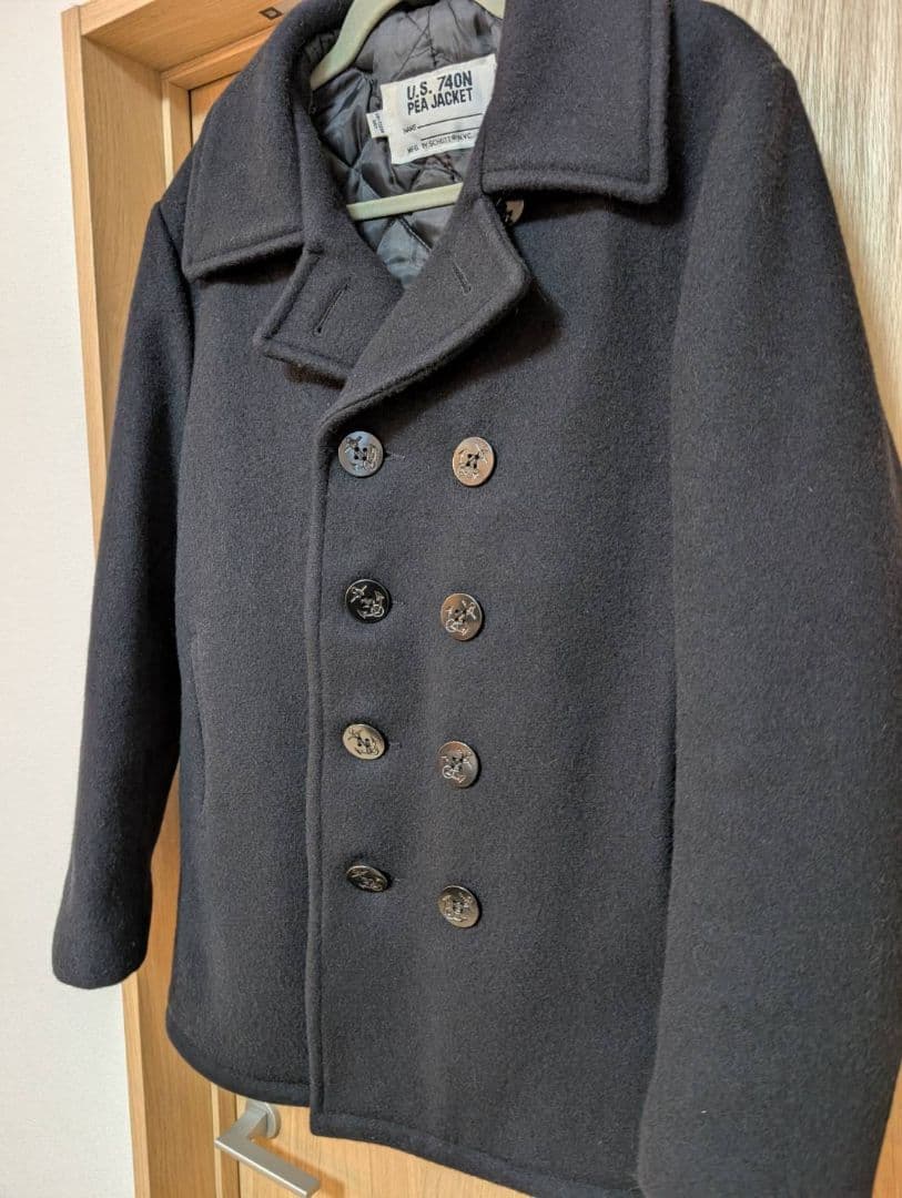 Schott 470N ウールメルトン Pコート 42(XL)