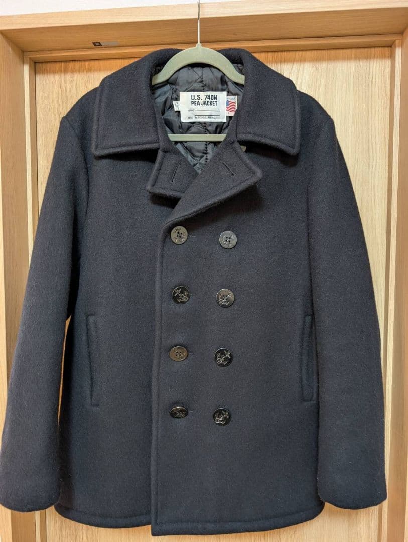 Schott 470N ウールメルトン Pコート 42(XL)