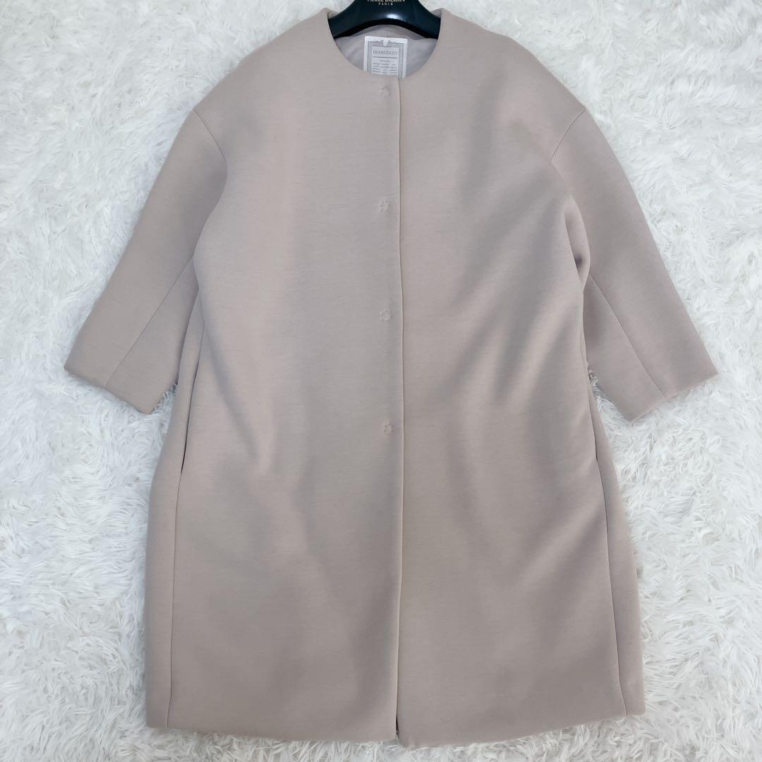 美品 近年モデル BEARDSLEY ダンボールマルコート ベージュ ノーカラー
