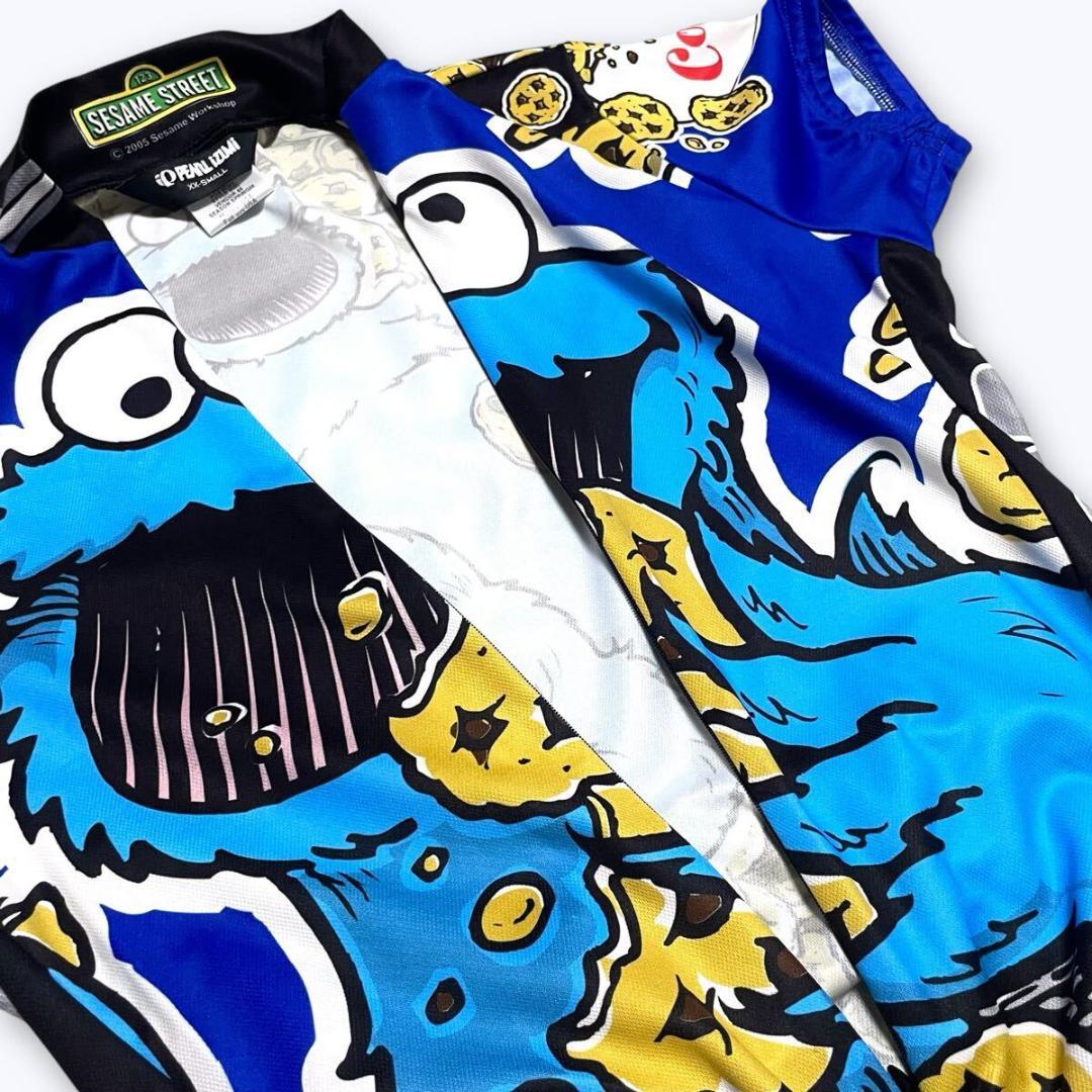 パールイズミ × セサミストリート クッキーモンスター サイクルジャージ XXS