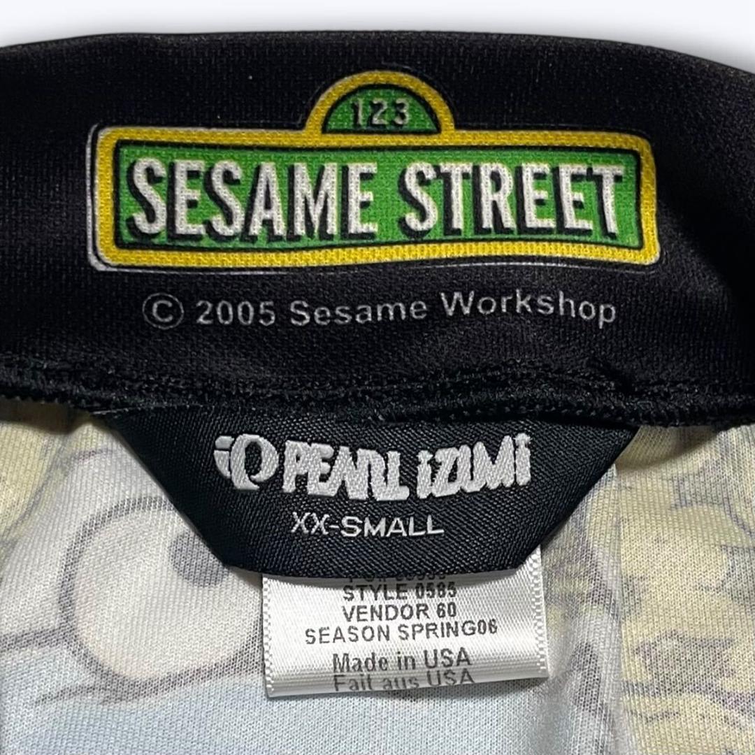 パールイズミ × セサミストリート クッキーモンスター サイクルジャージ XXS