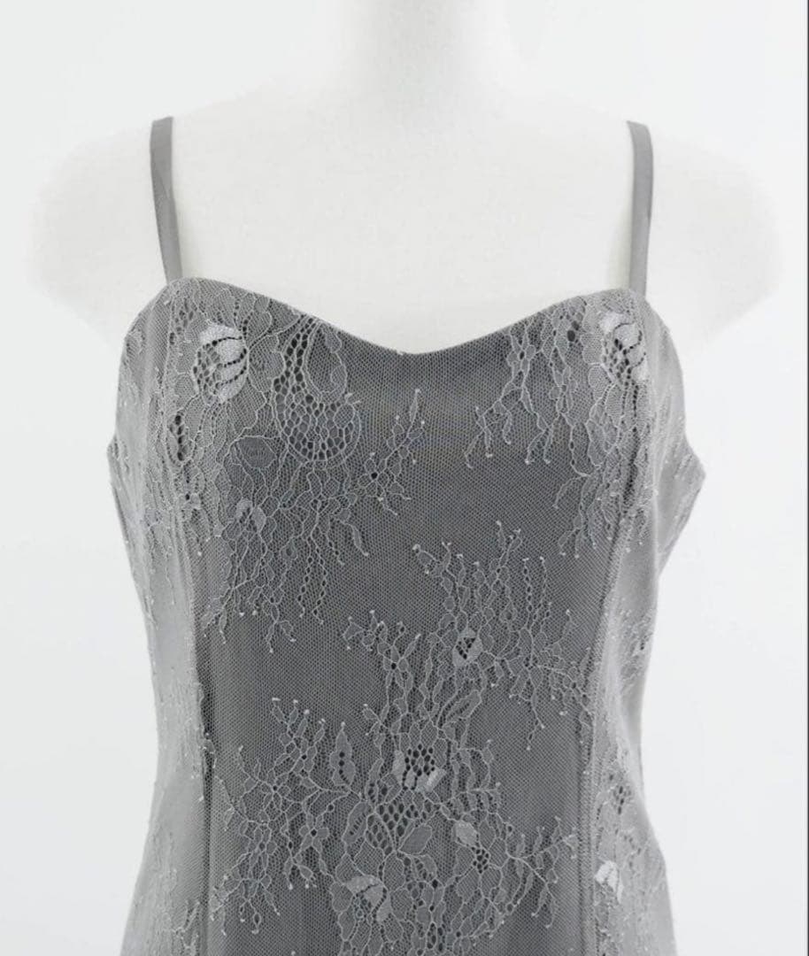 ドリードール　ボレロレイヤードレースドレス　結婚式　二次会　グレー